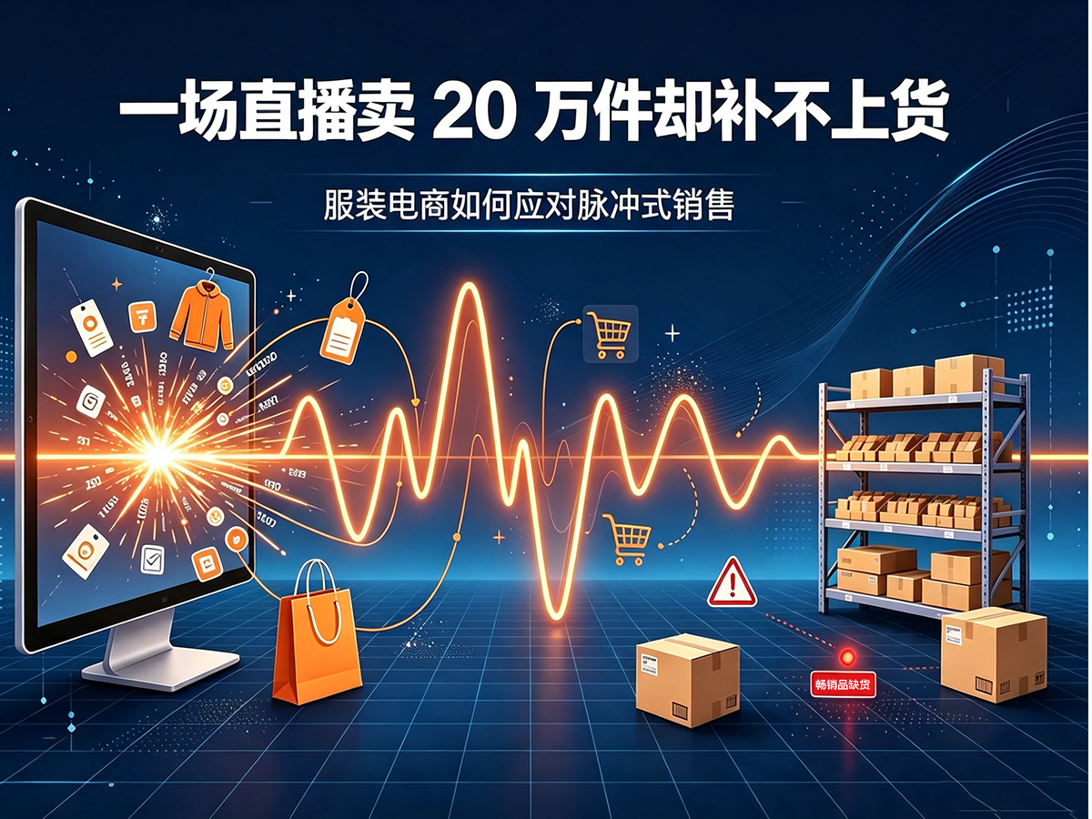 一场直播卖20万件却补不上货：服装电商如何应对脉冲式销售